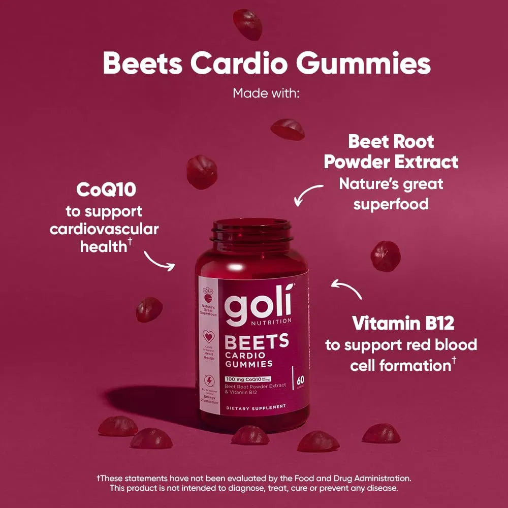 Gomitas Cardiovasculares De Remolacha 60 Unidades 100 Mg Coq10 Veganas Sin Gluten