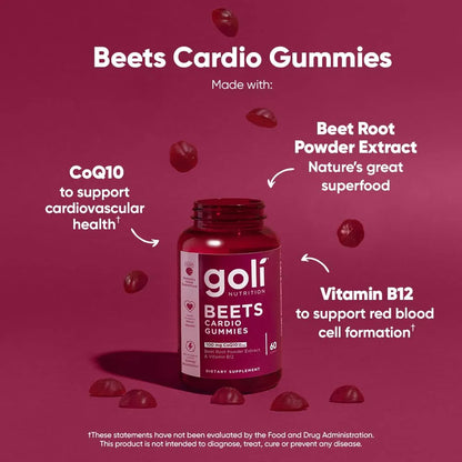 Gomitas Cardiovasculares De Remolacha 60 Unidades 100 Mg Coq10 Veganas Sin Gluten