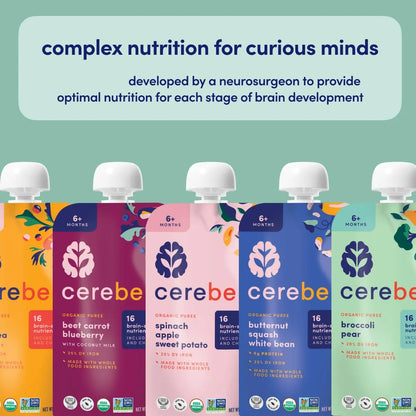 Bolsas Orgánicas De Verduras Para Bebés 113g 16 Nutrientes Cerebelly