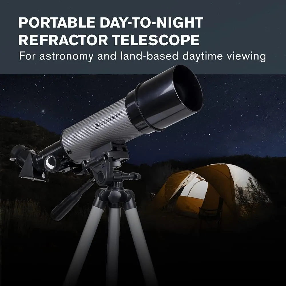 Telescopio Portatil Celestron Travel Scope 60 Dx Refractor Ideal Para Principiantes Y Aventureros