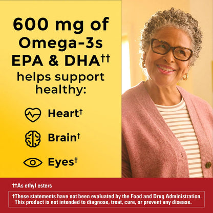 Aceite De Pescado Y Algas Omega 3 1200 Mg Cápsulas Blandas Soporte Cardíaco Y Cerebral