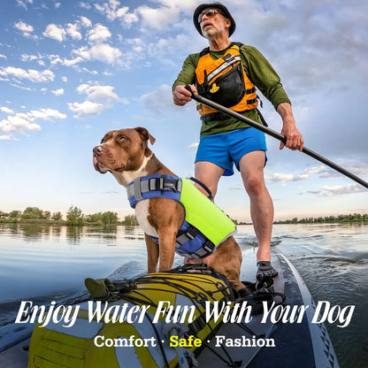 Chaleco Salvavidas Para Perros Con Flotabilidad Y Asa De Rescate Tela Oxford Resistente