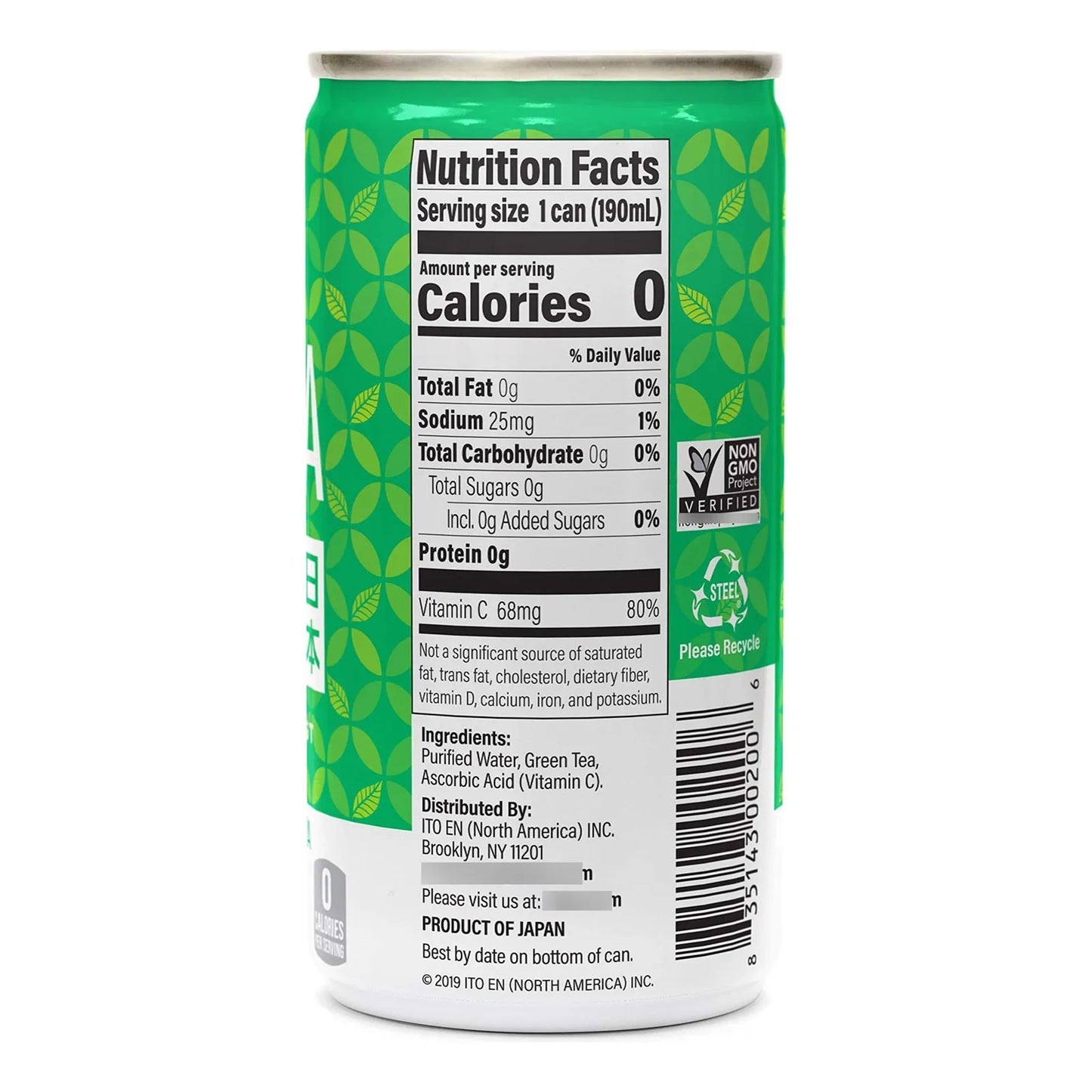 Té Verde Japonés Ito En Sencha Shot 180 Ml Paquete De 30 Sin Azúcar Cero Calorías