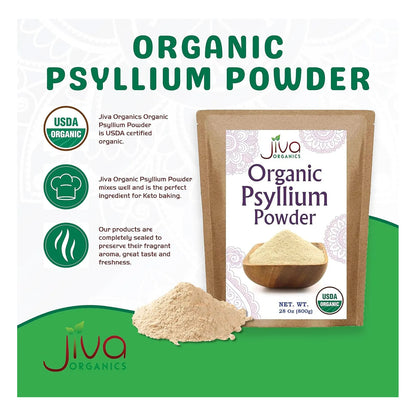Polvo De Cascara De Psyllium 794g Fibra Fina Keto Sin Gluten Organico