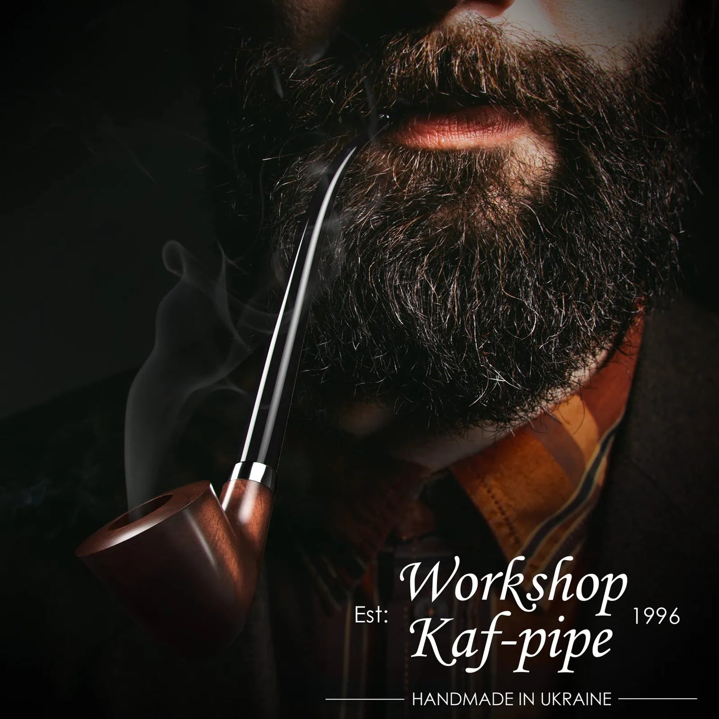 Pipa De Tabaco Churchwarden KAF218 Madera De Pera Hecha A Mano Con Caja De Regalo
