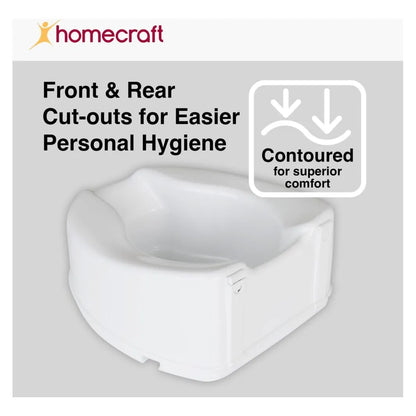 Homecraft Savanah Asiento Elevado Para Inodoro 15 Cm Bloqueo Seguro