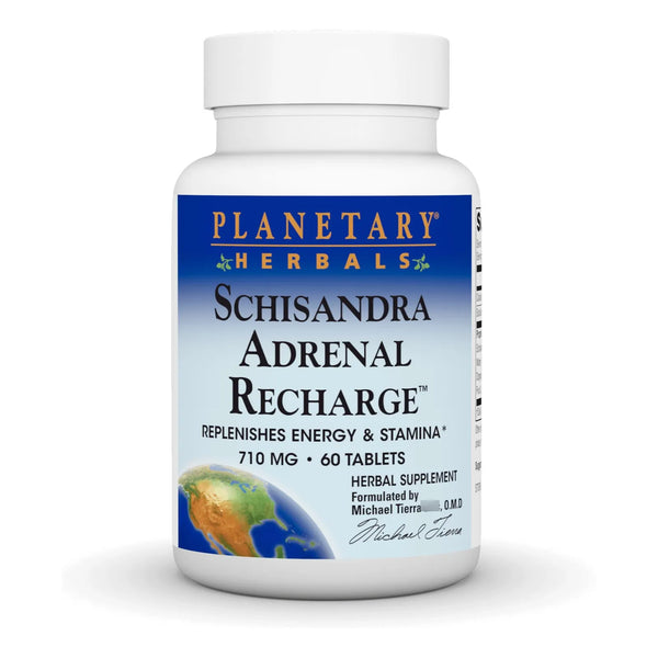 Complejo Suprarrenal Schisandra 710mg Con Rizoma De Ñame Y Poria 60 Tabletas Energía Natural