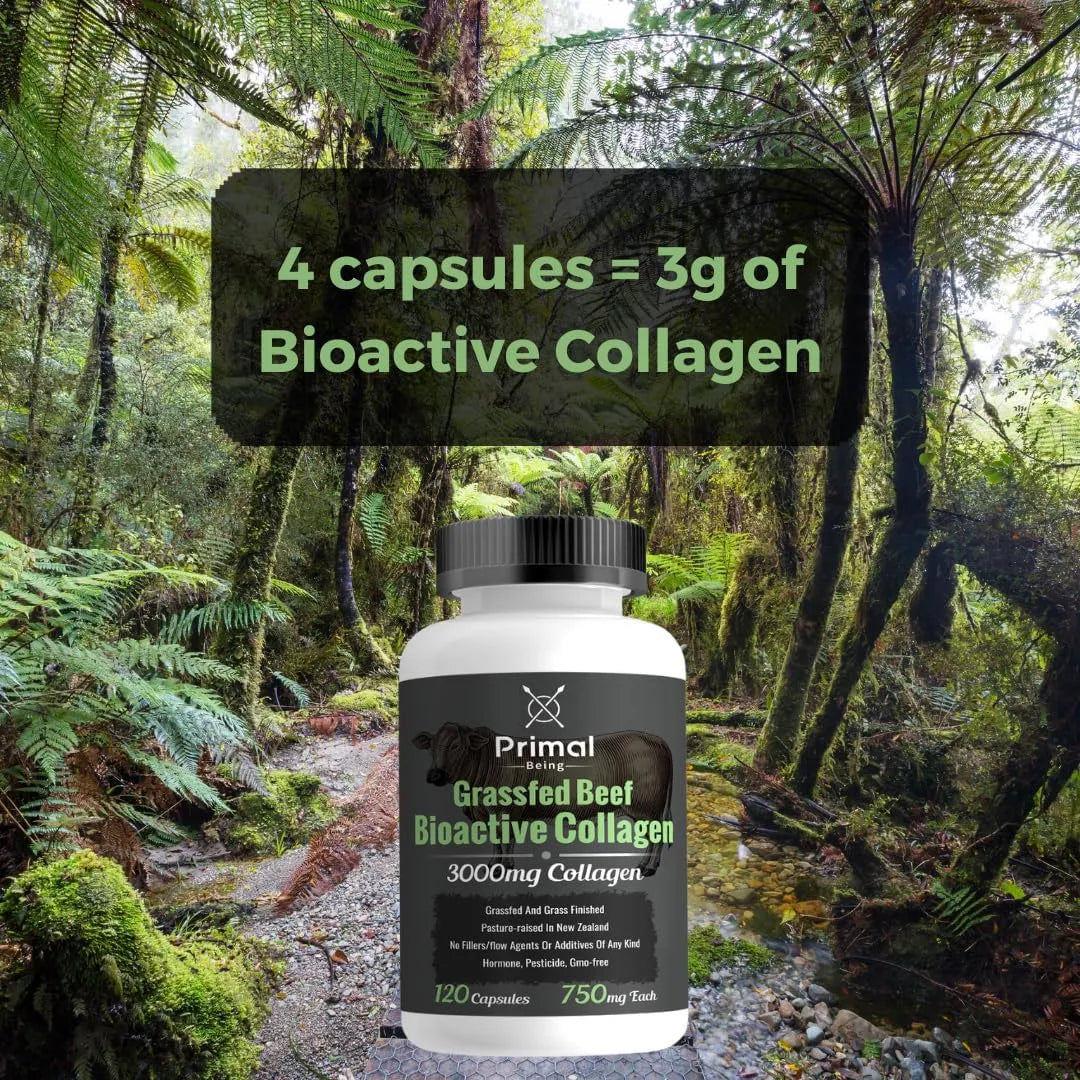 Colageno Tipo I V XI De Res Alimentado Con Pasto Para Cabello Piel Uñas Y Articulaciones