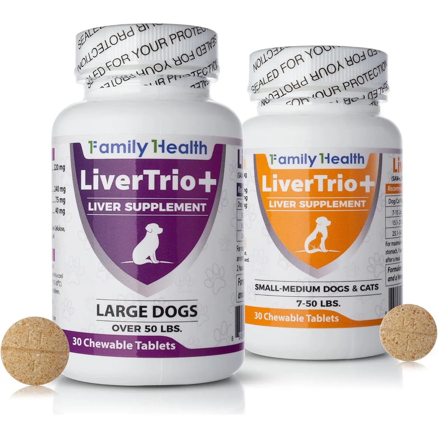 Tabletas Masticables Apoyo Hepático Perros Pequeños Medianos LiverTrio Plus