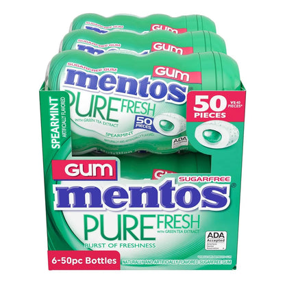 Mentos Goma De Mascar Pure Fresh Sin Azucar Sabor Menta 300G Frescura Duradera