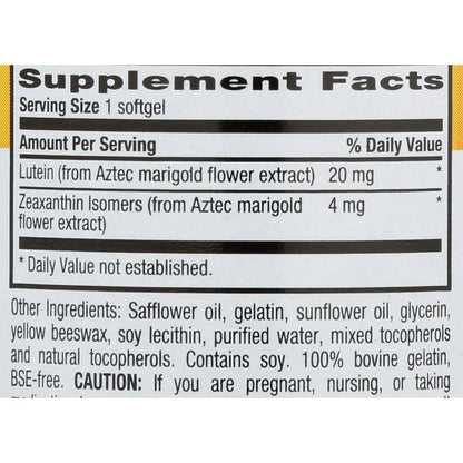 Luteína 20 Mg 60 Cápsulas Blandas Antioxidantes Para Salud Ocular Country Life