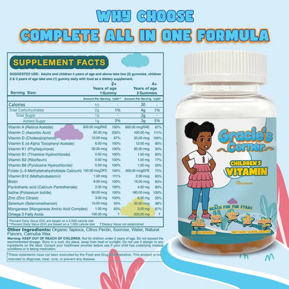 Gomitas Multivitamínicas Infantiles Con Omega 3 Y Vitaminas Esenciales