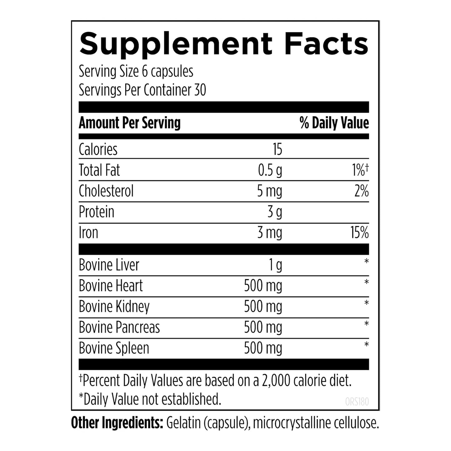 Cápsulas De Órganos Bovinos 100% Pasto Hígado Corazón Páncreas Suplemento Nutricional