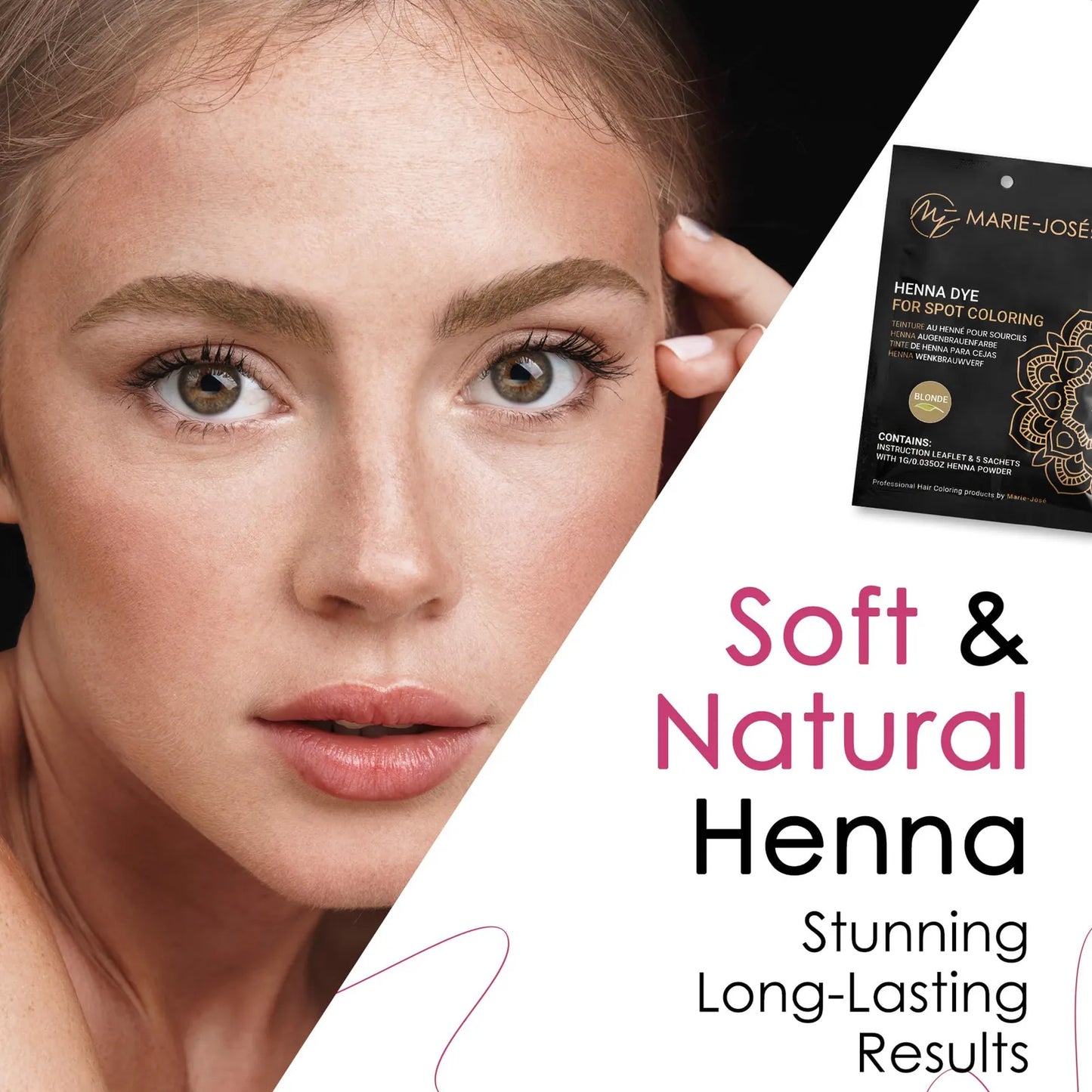 Juego De Tintes De Henna Profesional 50 Aplicaciones Color Duradero Natural