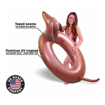 Balsa Inflable Gofloats Wiener Dog Party Tube Flotador Divertido Y Resistente