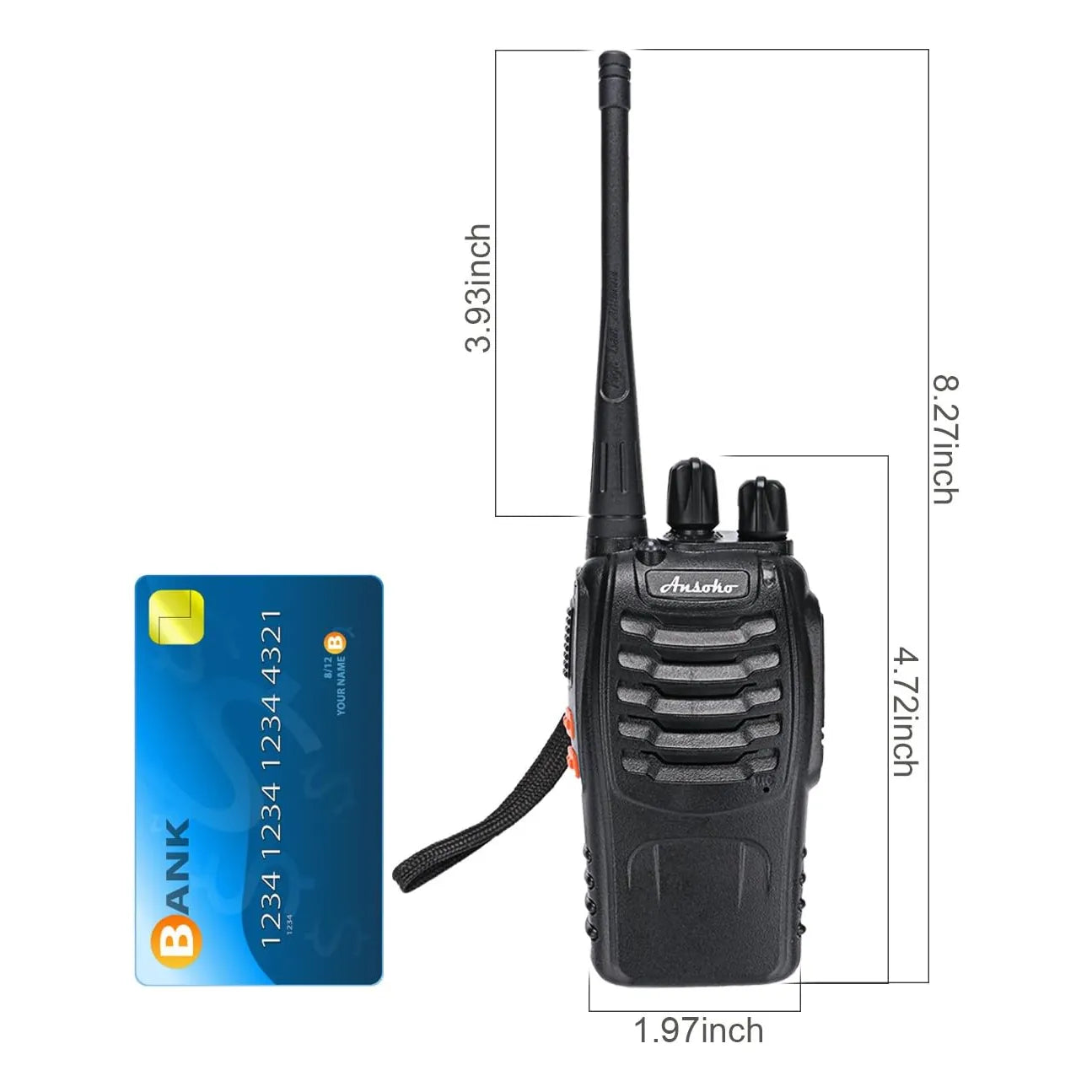 Walkie Talkies Ansoko Ultraportatiles 10 Unidades Recargables Largo Alcance 16 Canales