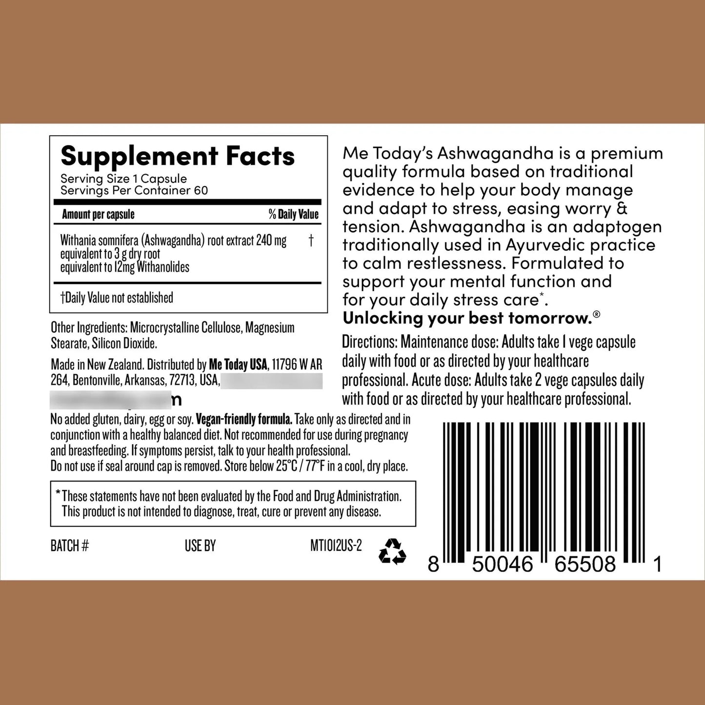 Ashwagandha 3000 Mg Alivio Estrés Alta Resistencia Apoyo Fun