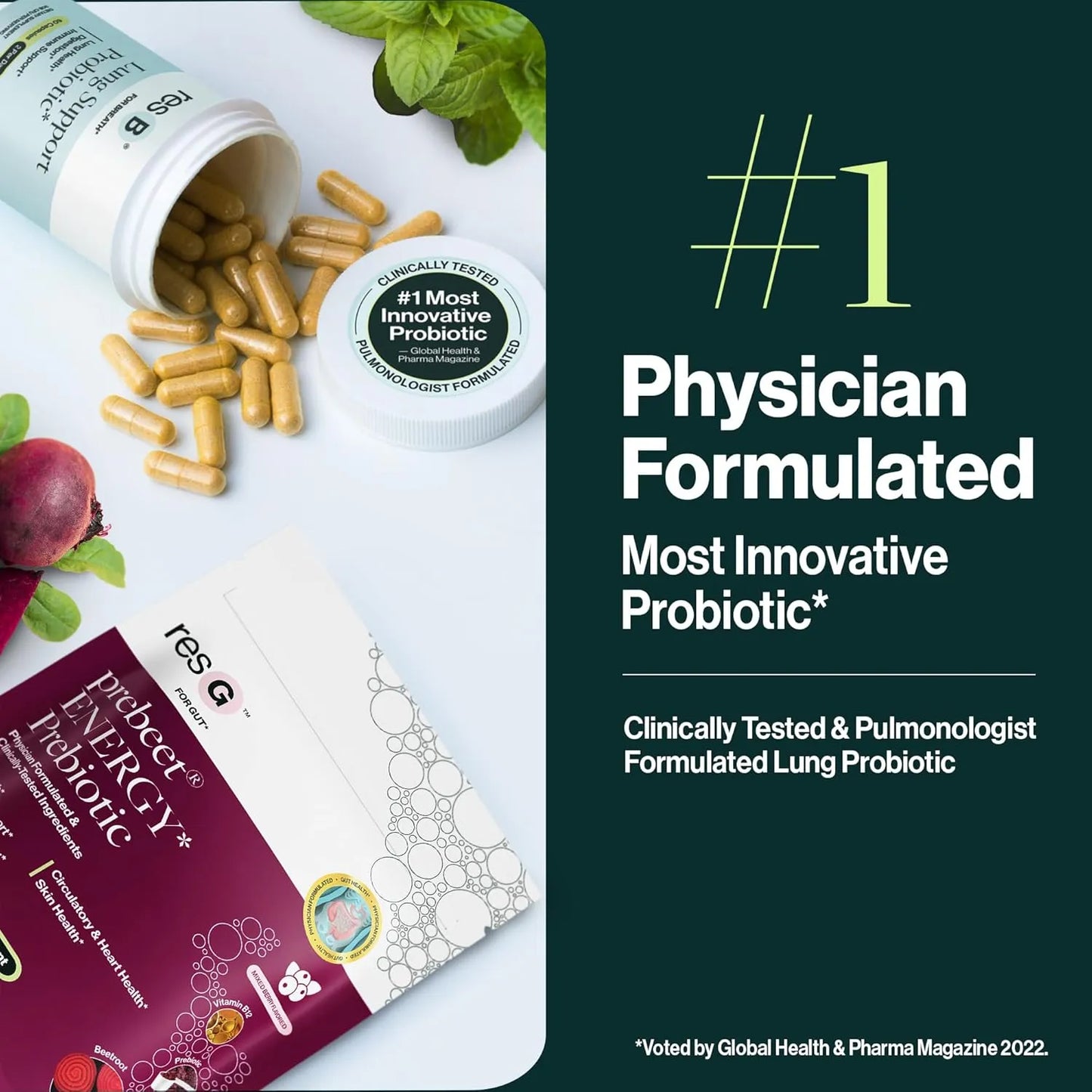Power Gut Bundle Probiótico Pulmonar Prebiótico GLP1 Apoyo Salud Respiratoria Y Digestiva