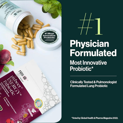 Power Gut Bundle Probiótico Pulmonar Prebiótico GLP1 Apoyo Salud Respiratoria Y Digestiva
