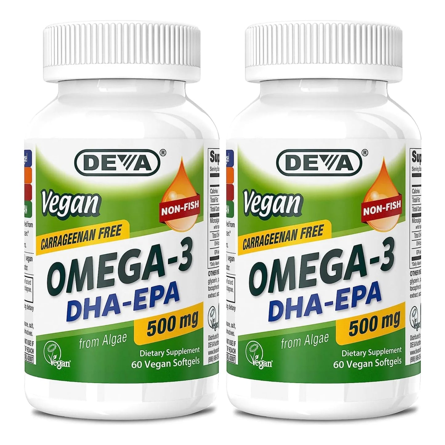 Omega 3 Vegano 500 Mg Dha Epa Cápsulas Blandas Aceite De Algas 60 Unidades