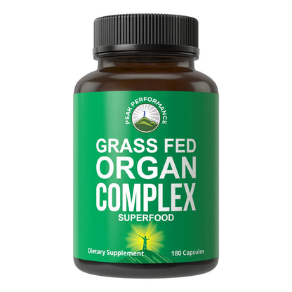 Complejo De Órganos De Res Alimentada Con Pasto 180 Cápsulas Superalimento Nutritivo