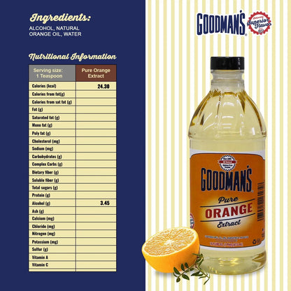 Extracto De Naranja Puro Natural Sin Gluten Bajo En Calorías Y Carbohidratos