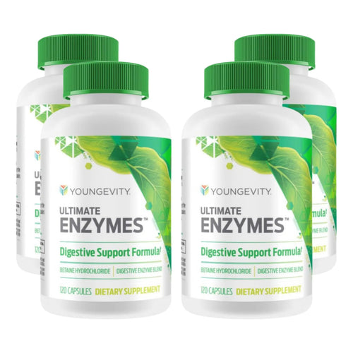 Ultimate Enzymes Cápsulas Digestivas Para Gases Y Hinchazón 120 Caps X4