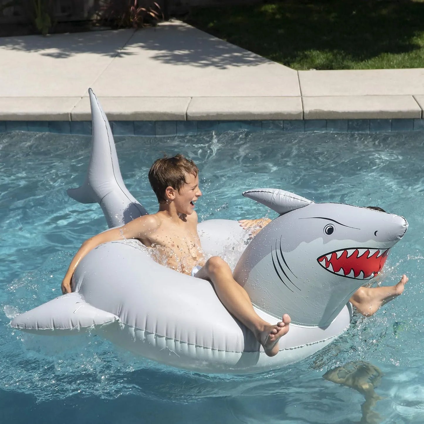 Flotador Hinchable Tiburón GoFloats Diversión Familiar Premium