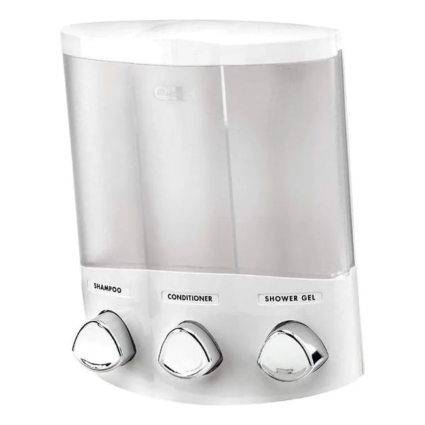 Dispensador De Jabon Liquido Gel Y Shampoo 3 Camaras Organiza Tu Ducha