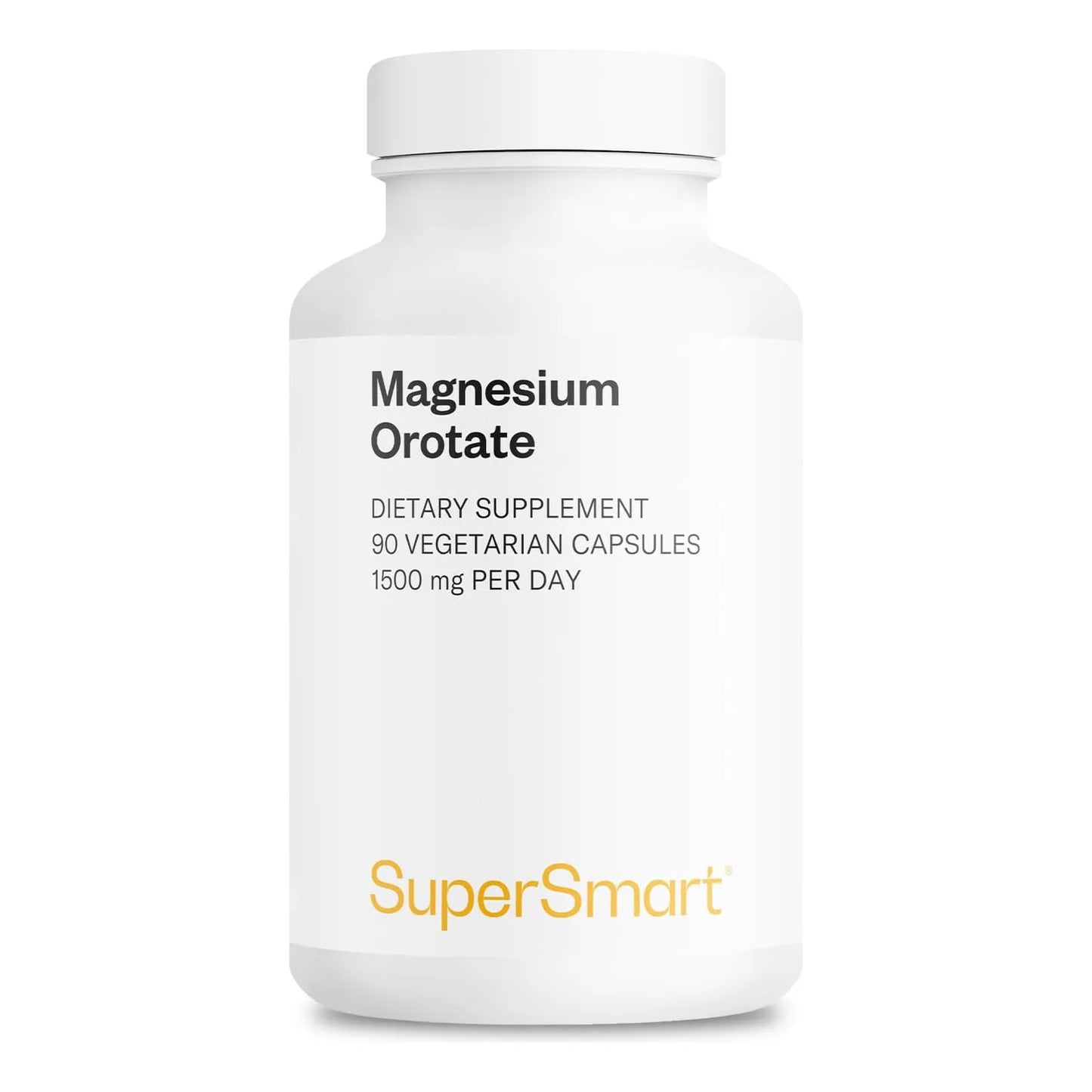Orotato De Magnesio 1500 Mg Supersmart Relajante Muscular Y Cardíaco 90 Cápsulas