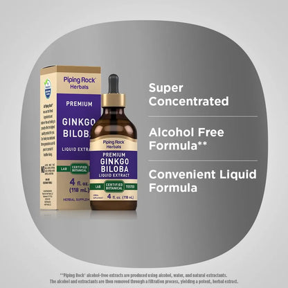 Extracto De Ginkgo Biloba Liquido Premium 120 Ml Botanico Certificado Sin Omg Sin Gluten