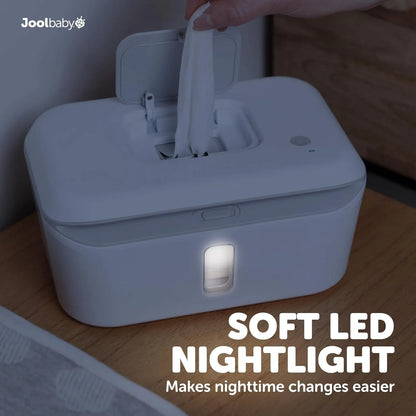 Calentador Y Dispensador De Toallitas Para Bebés Jool Con Luz LED Cambiante