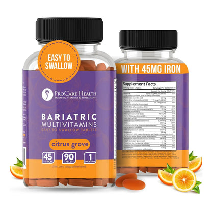 Multivitamínico Bariátrico Con Hierro 45 Mg 90 Tabletas Fáciles De Tragar
