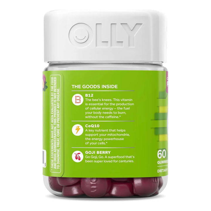 Olly Daily Energy Gomitas Sabor Tropical Con Vitamina B12 Coq10 Y Goji Berry Para Energía Natural - Imagen 9