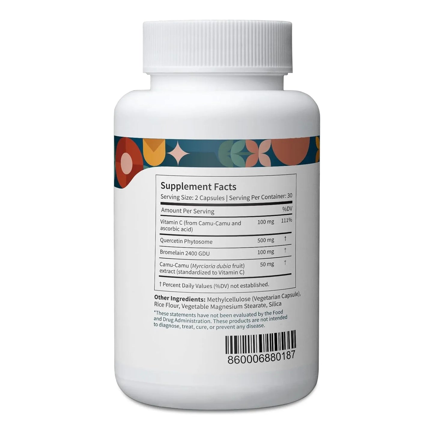 Quercetina Con Bromelina 60 Cápsulas Apoyo Inmunológico Y Salud Celular
