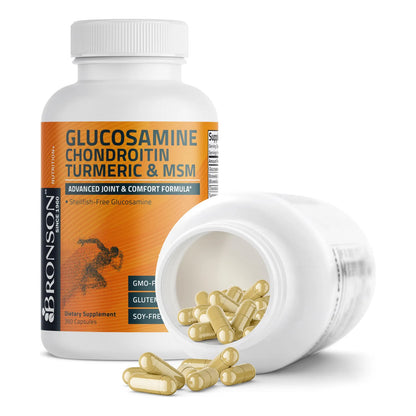 Glucosamina Condroitina Cúrcuma MSM 360 Cápsulas Fórmula Avanzada Para Articulaciones