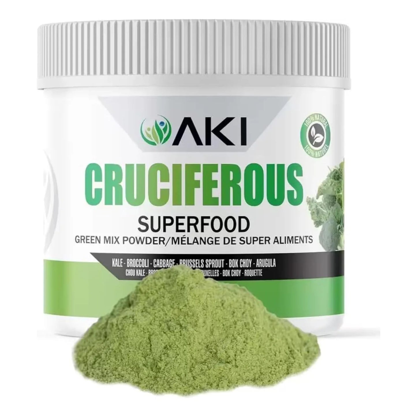 Mezcla Verde Superfood De Crucíferas En Polvo Con Col Rizada 150g Nutrición Integral Vegana