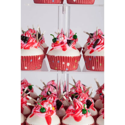 Soporte Acrilico Para Cupcakes 4 Niveles Base Estable Ideal Eventos