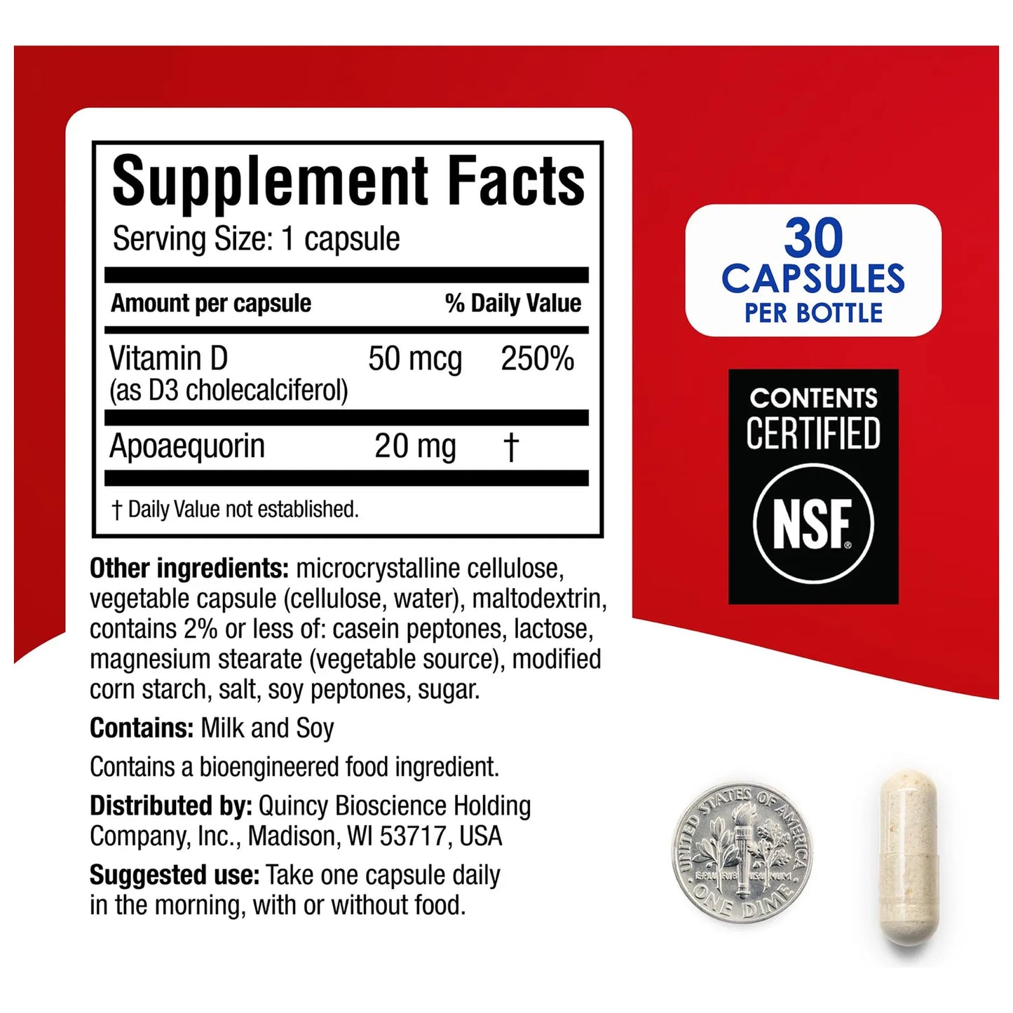Capsulas Mejorar Memoria 20mg Mezcla Bayas Con Aequorina Vitamina D 60 Caps