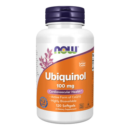Ubiquinol 100 Mg Alta Biodisponibilidad 120 Cápsulas Blandas NOW Suplementos