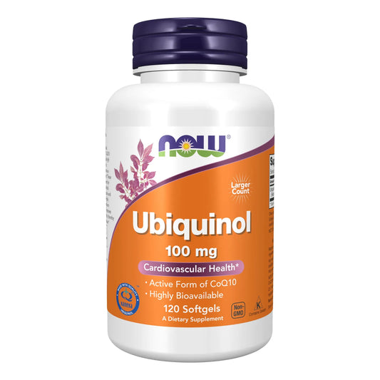 Ubiquinol 100 Mg Alta Biodisponibilidad 120 Cápsulas Blandas NOW Suplementos