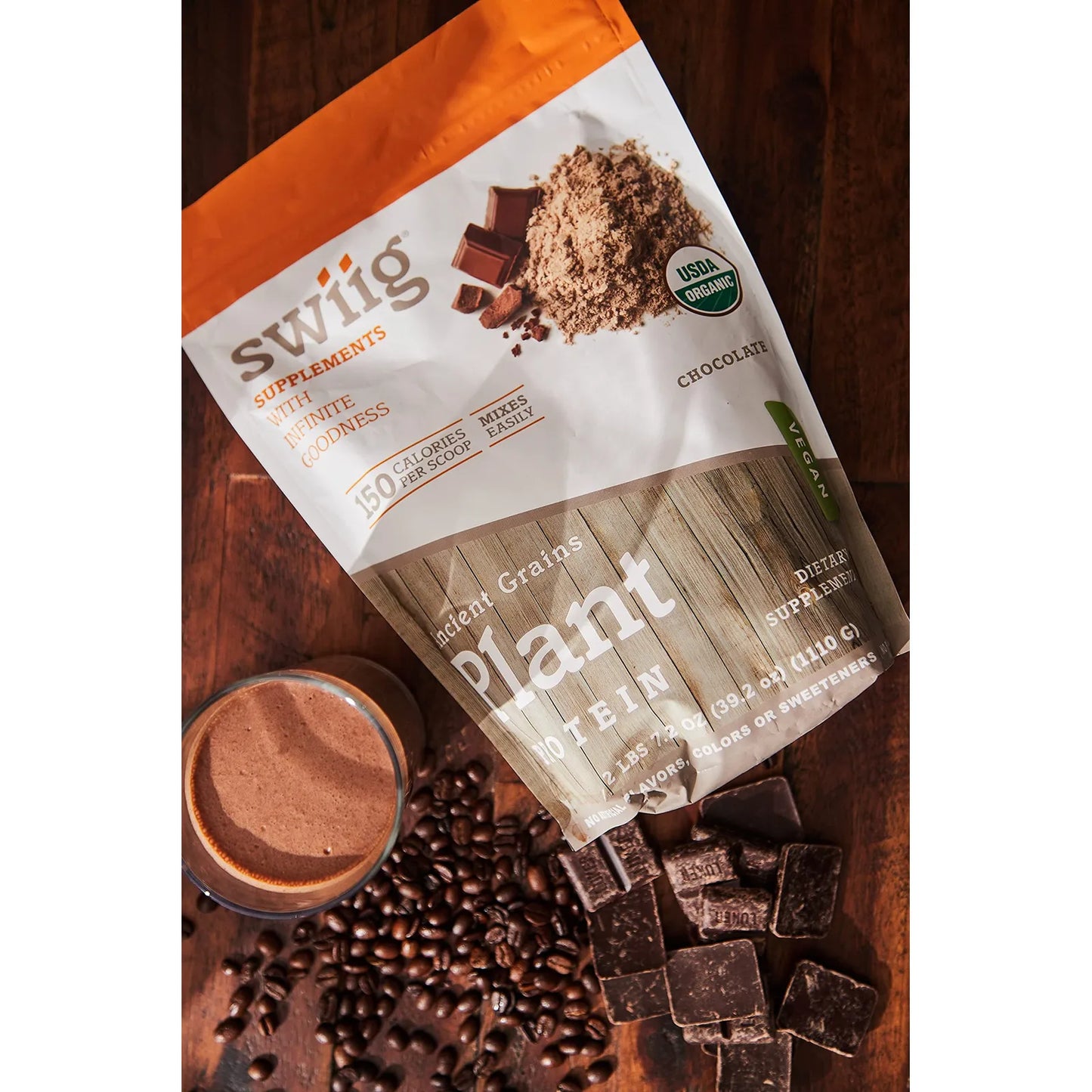 Proteína Vegetal Granos Antiguos Orgánicos Chocolate 27 Libras Energía Sostenible