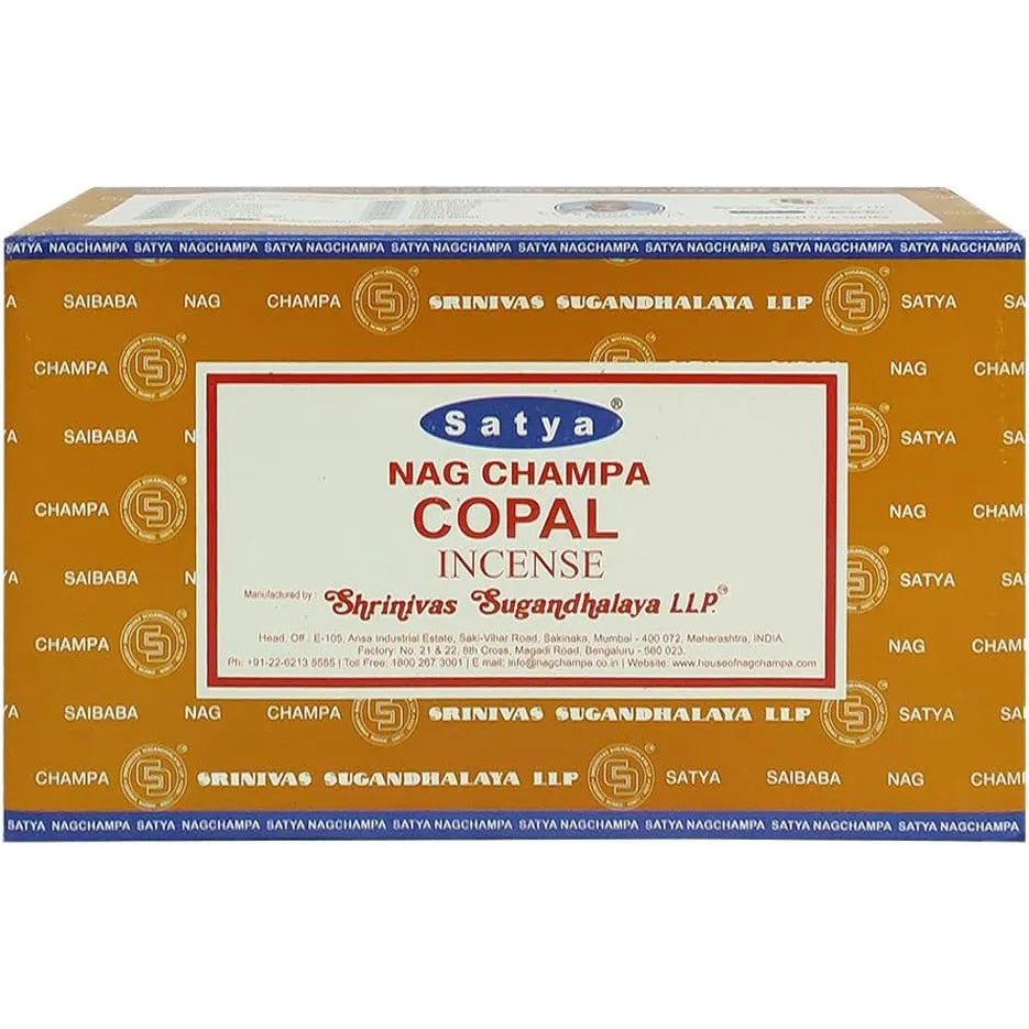 Incienso Copal Satya Con Soporte 180 Varillas Aromaterapia Natural