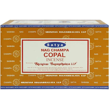 Incienso Copal Satya Con Soporte 180 Varillas Aromaterapia Natural