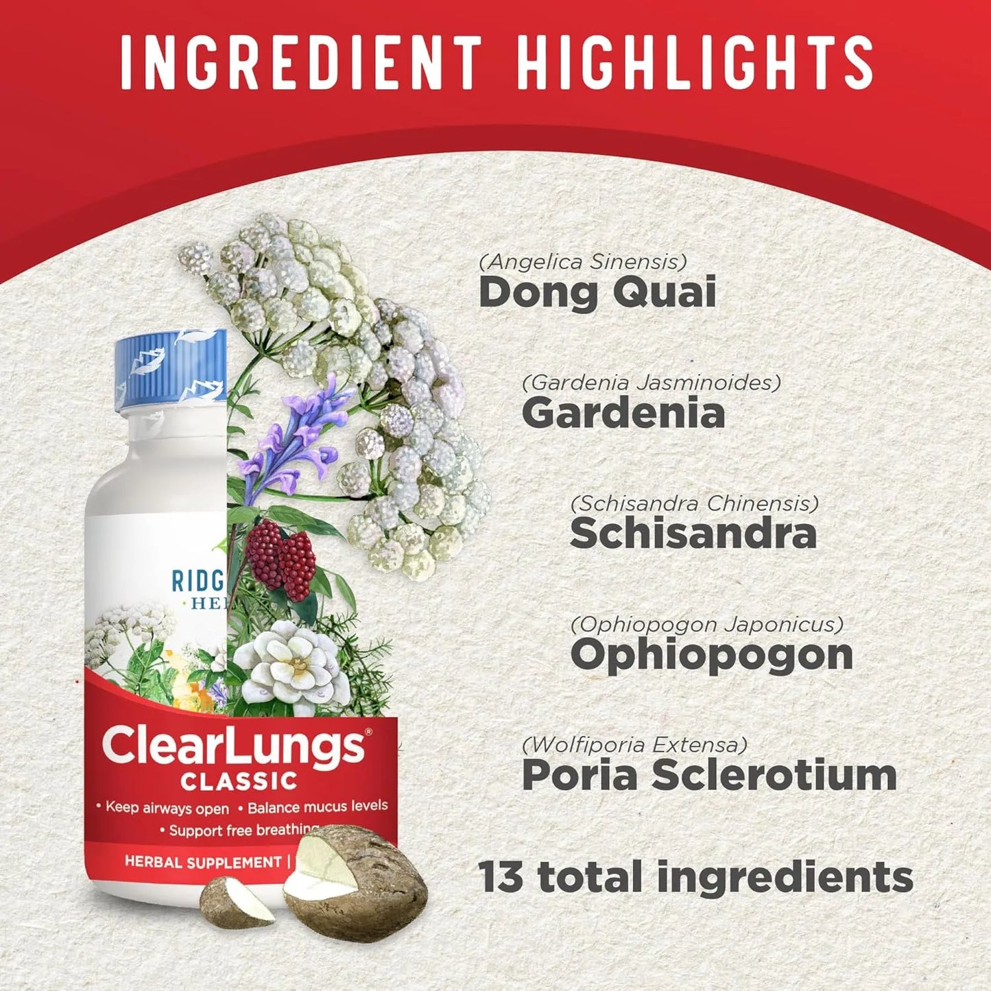 Clearlungs Apoyo Pulmonar Formula Herbal China 60 Capsulas Suplemento Respiratorio