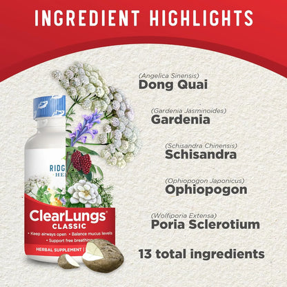 Clearlungs Apoyo Pulmonar Formula Herbal China 60 Capsulas Suplemento Respiratorio