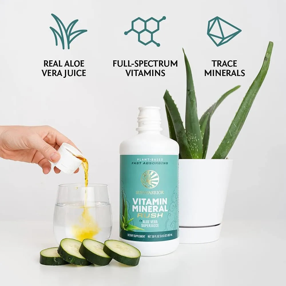 Multivitaminico Liquido Plantas Aloe Vera 30 Onzas Vegano Sin Gluten