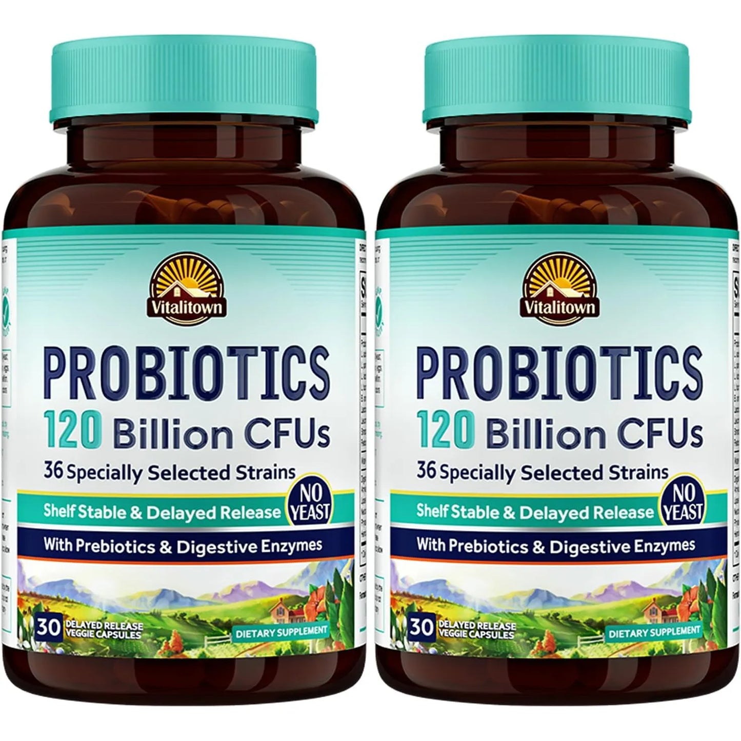 Probióticos 120 Mil Millones UFC 36 Cepas Con Prebióticos Vegano Vitalitown
