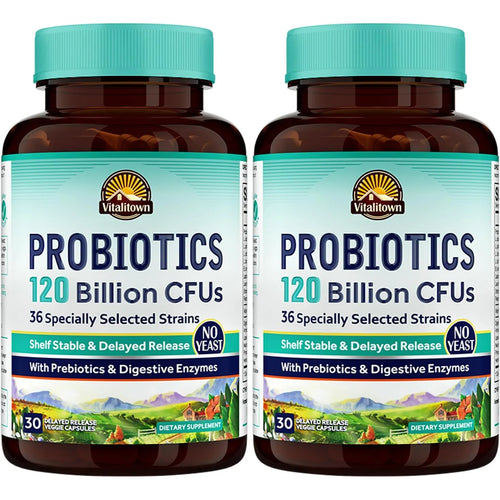 Probióticos 120 Mil Millones UFC 36 Cepas Con Prebióticos Vegano Vitalitown