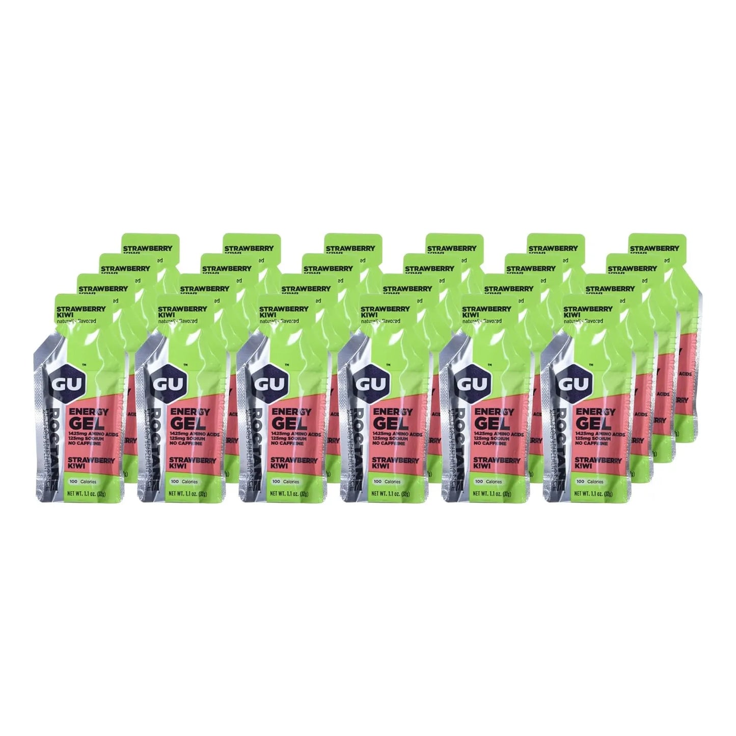 Gel Energético GU Roctane Endurance Fresa Kiwi 24 Unidades Doble Fuente Energía